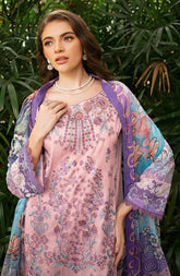Y-1111 | 3Pc Unstitched Suit Embroidered Lawn Vol-11 Riwayat By Ramsha